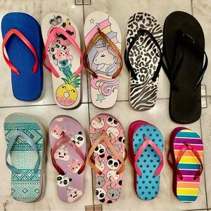 Children’s Place Kids Flip Flops Set of 10